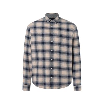 Langarmhemd MAERZ MUENCHEN "Maerz Muenchen 724201 Langarmhemd Herren Bekleidung", Herren, Gr. 45/46, EURO-Größen, blau, 100% Baumwolle, Hemden