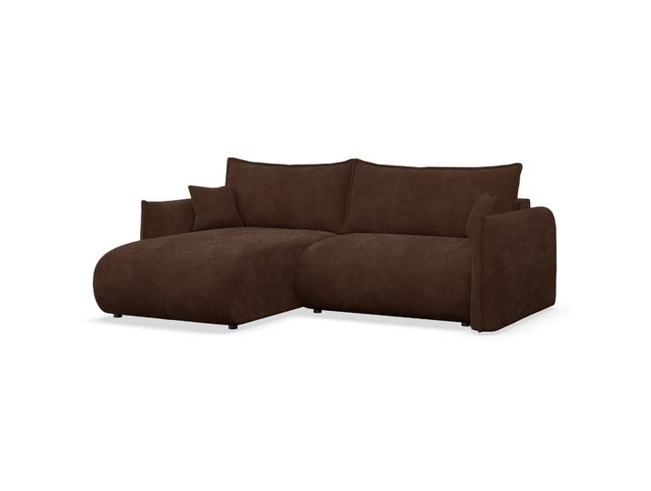 Selsey Cushi – Canapé D'Angle Convertible\, Angle À Gauche\, Chenille Brun