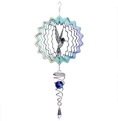 Lush Living Finds Birds Wind Spinner Hummingbird Wind Chimes Crystal Sun Catcher, Stained Glass Pendant For Garden And Home Decoration Birds Wind Spinner Hummingbird Wind Chimes Crystal Sun Catcher, Stained Glass Pendant For Garden And Home Decoration