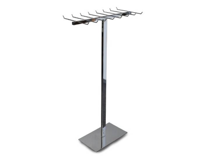 GERSO Design Gürtelständer verchromt mit 16 Haken 140cm