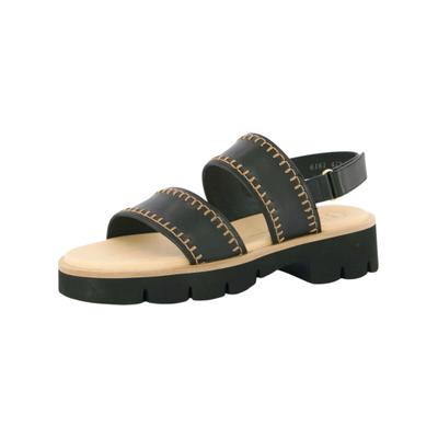 Riemchensandale PAUL GREEN "Paul Green Sandalen Glattleder", Damen, Gr. 38, schwarz, Glattleder, Schuhe Riemchensandale
