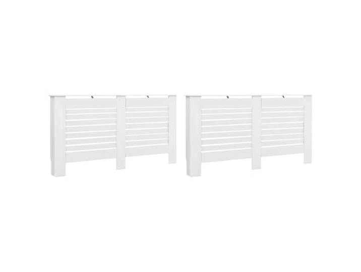 vidaXL 2x Radiatorombouw MDF Wit Radiator Ombouw Radiatorombouwen Verwarming