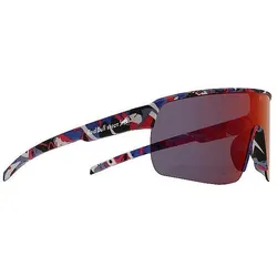 Red Bull Spect, Unisex, Sportbrille, Dakota (Matt Blue Burgundy, Red Mirror, smoke red mirror), Mehrfarbig, Violett, Blau