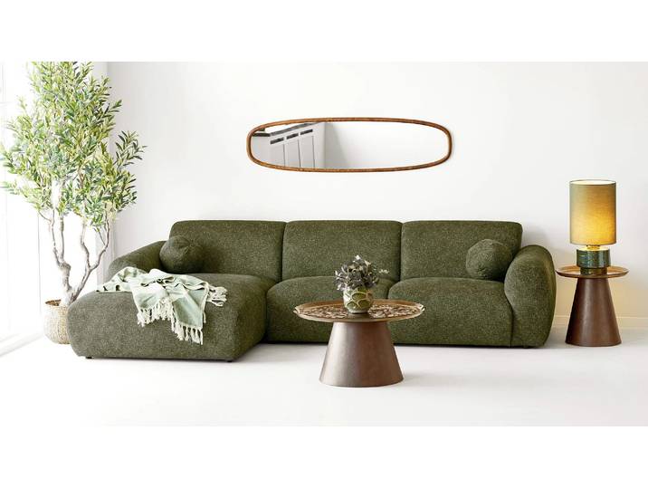 Couchtisch Oliviera - mit einer Tischplatte aus Glas - Braun - Luxusbetten24
