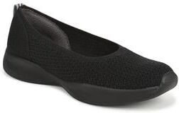 Wide Width Women's Unity Skimmer Flat by Bzees for LifeStride in Jet Black (Size 7 1/2 W)