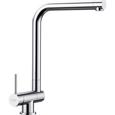 Küchenarmatur BLANCO "LARESSA-F Hebel links", silber (chrom), B:12,3cm H:31,3cm, Armaturen, klappbare Vorfensterarmatur