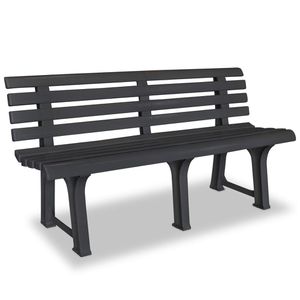 vidaXL Gartenbank 43585, 2-Sitzer, mit Rückenlehne, wetterfest, Kunststoff