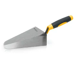 Portugiesische Maurerkelle geschmiedet rund 240mm gehärteter Stahl Bi-Material Griff VITO