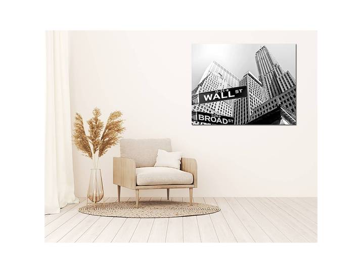 Tableau déco New York Wall street Alu-Dibond Multicolore 90 x 70cm