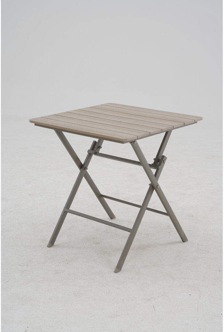 Pioneer Rectangle Metal Outdoor Dining Table - 69.9 cm W 69.9 cm D Grey