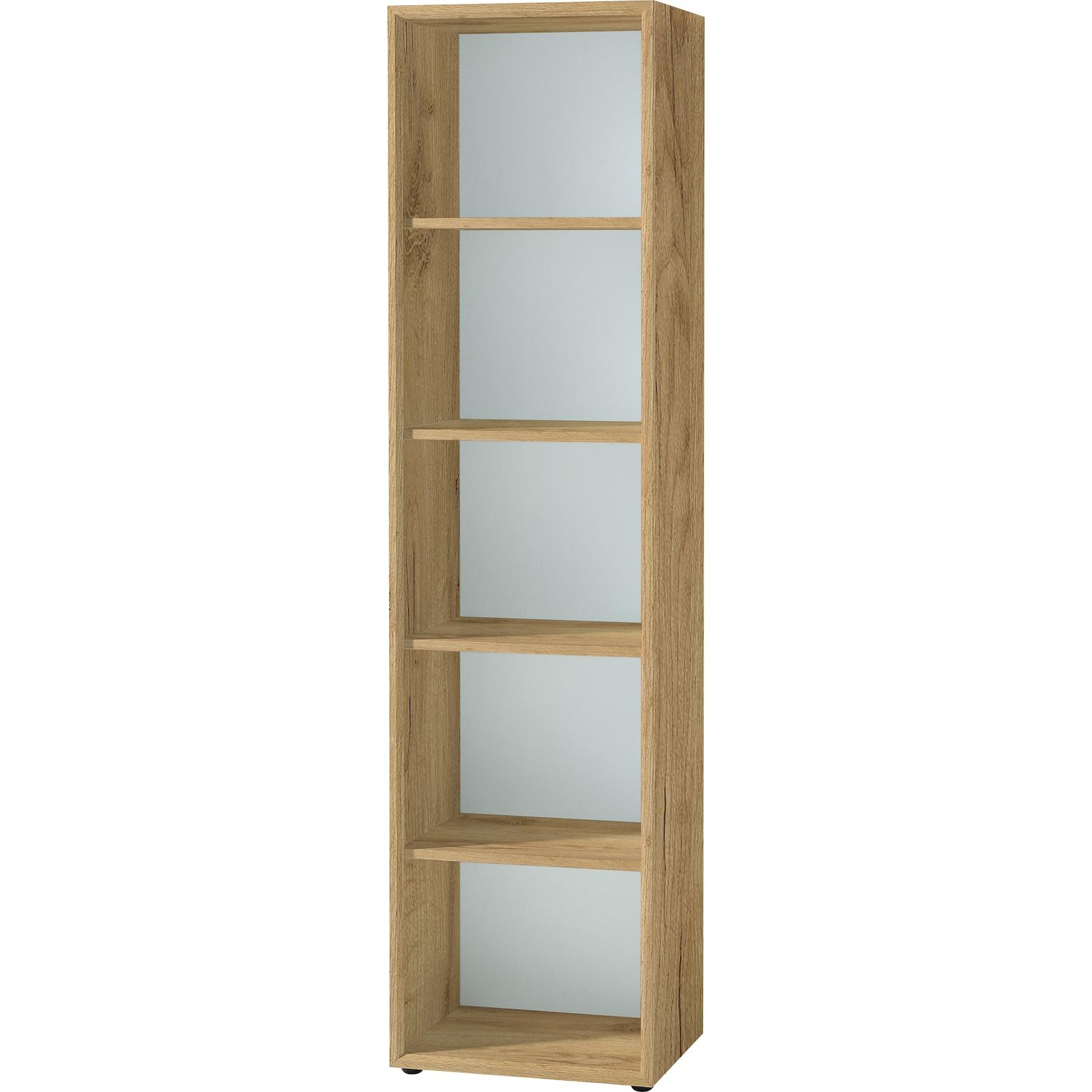 Aktenregal hoch schmal MUENCHEN 50x37x196 cm 5 Ordnerhöhen Chalet-Eiche-Nb./Weiß
