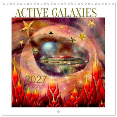 ACTIVE GALAXIES (Wall Calendar 2027 12 × 12 Inch) CALVENDO 12 Month Wall Calendar