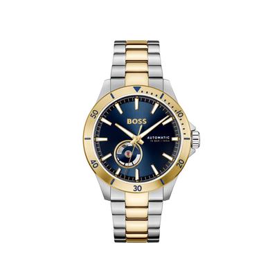Automatikuhr BOSS "TROPER AUTOMATIC", gold (silberfarben), Armbanduhren, Herren, Automatikuhr, Armbanduhr, Herrenuhr, Mechanische Uhr, Edelstahlarmband, analog