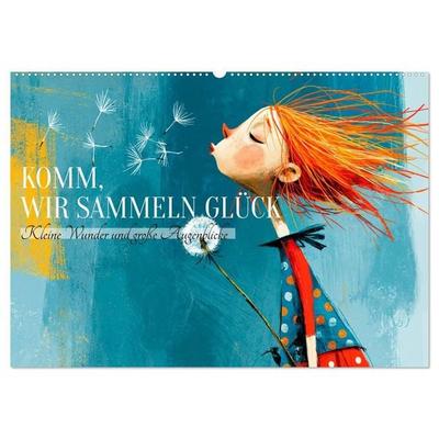 Komm, wir sammeln Glück (Wandkalender 2027 DIN A2 quer), CALVENDO Monatskalender