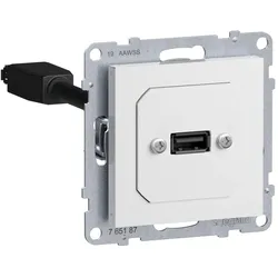 Legrand 765187 SEANO USB-Datendose mit Kabel, USB 3.0, Kabellänge: 15 cm, inkl. Abdeckung, UW