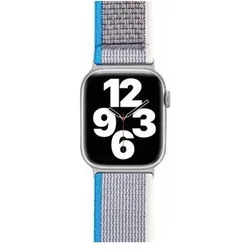 Bigben Trail-Armband für Apple Watch 42-44-45-49 mm (gewebtes Nylon), Uhrenarmband, Grau