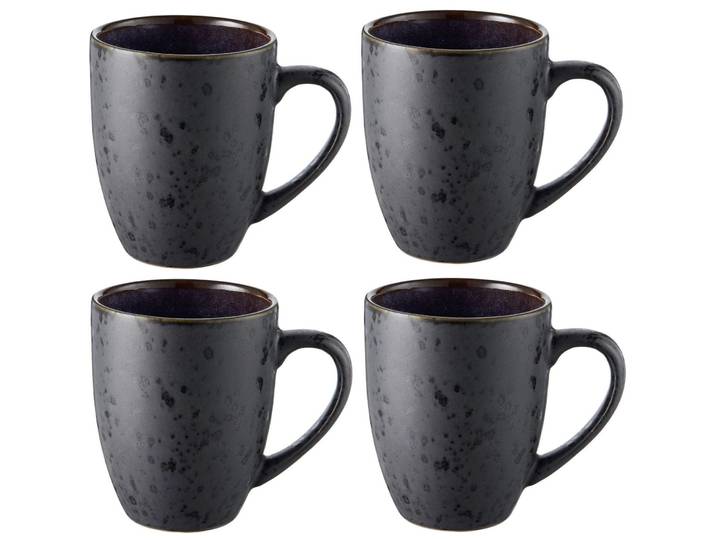 Kaffeetassen-Set BITZ Schwarz Steinzeug H 10 cm 300 l - Kaffeetassen-Set