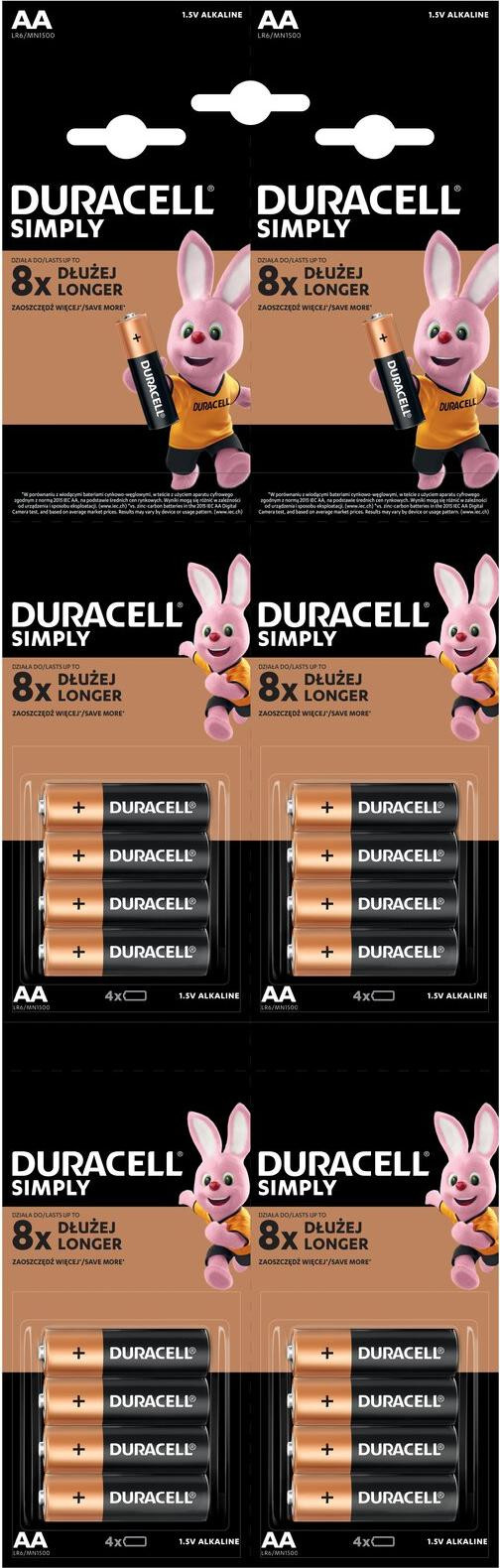Duracell Basic AA LR6 Alkaline Batterijen, 16 stuks