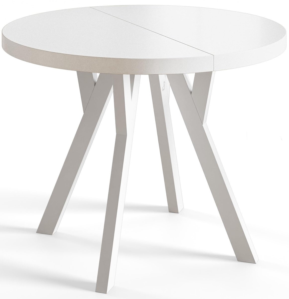 Alpi Moebel Ovo Ronde Uitschuifbare Tafel - Wit