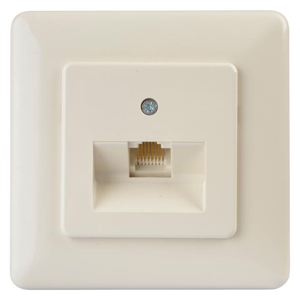 Ze-Kom ZE 1 x UAE-Dose 1x8(4) UP perlweiss ISDN Ausfuehrung (1-628.01.8.01)