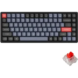 Keychron Key K2Pro 75% Alu RGB Gat Red K2P-J1-DE (DE, Kabelgebunden, Kabellos), Tastatur, Schwarz