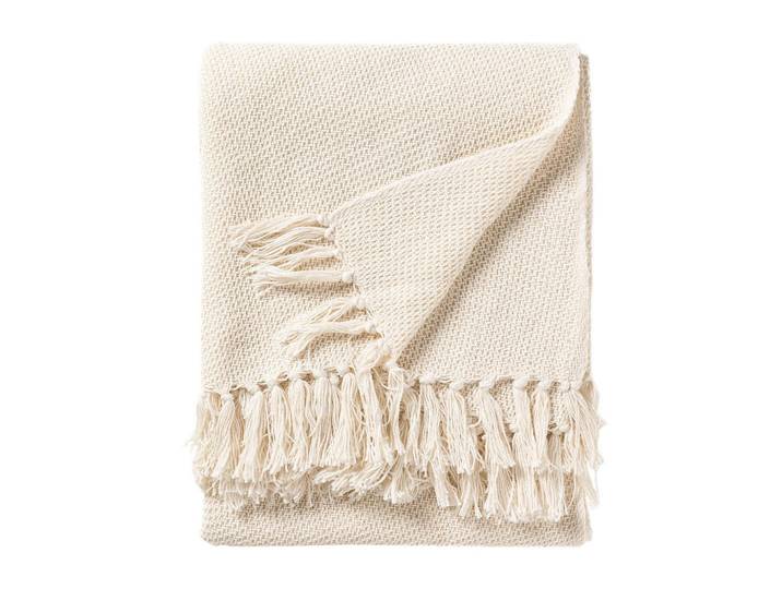 benuta Baumwolldecke Ezra Ivory 125/150 cm, Creme, Textil, Uni, Rechteckig, 125x150 cm, Heimtextilien, Wohntextilien, Decken