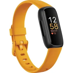 FITBIT Inspire 3, Fitness Tracker, S und L, Morning Glow/Black