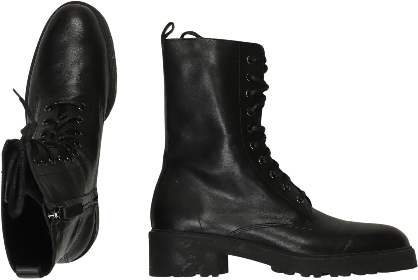 Massimo Dutti Damen Stiefel, Schwarz, Gr. EU 41, kein / Etikett - Second Hand