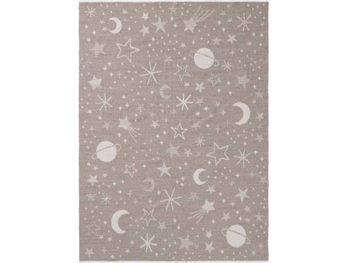 Babydecke BIEDERLACK Babydecke Universe , beige (taupe), B:75cm L:100cm, Schurwolle, Wohndecken, Babydecke, 75 x 100, mit kurzen Fransen