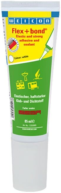 WEICON Flex+bond®, dauerelastischer Kleb- und Dichtstoff, 85 ml, weiß (13350085)