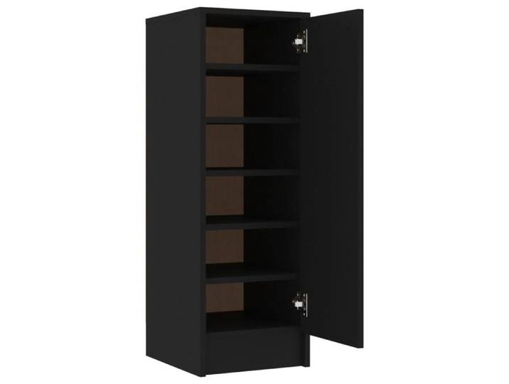 Armoire à chaussures - UU - Range-chaussures - Noir 32x35x92 cm Bois d'ingénierie m42