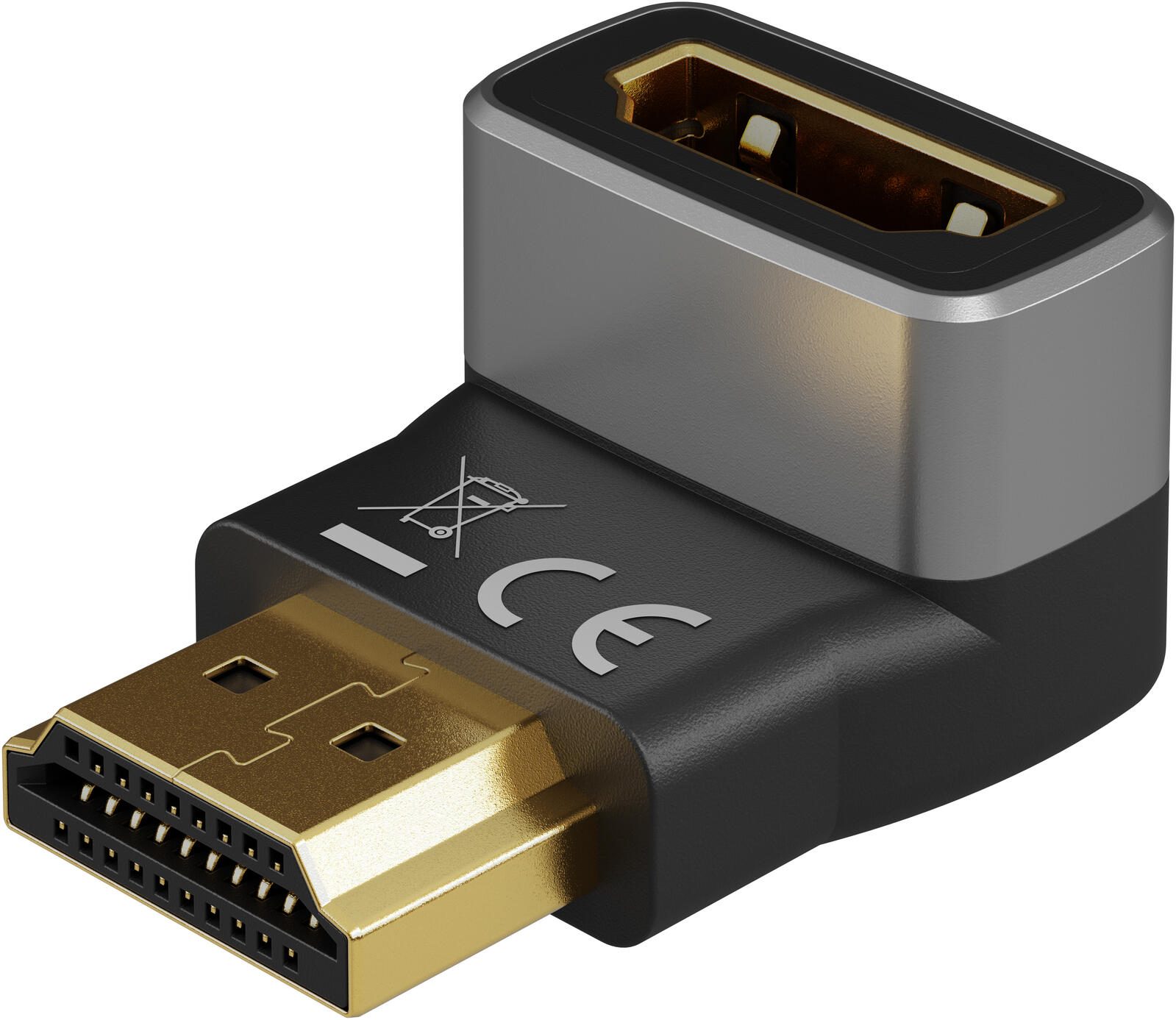 goobay HDMI Winkeladapter HDMI-A-Stecker / HDMI-A-Buchse 72011