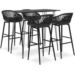 vidaXL 5-tlg. Bar-Set Schwarz