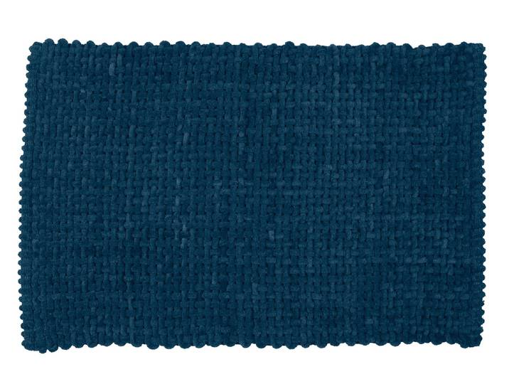 Badematte WENKO Covelo , blau, H:20mm, Materialmix, Badematten, Badematte, mit Webstruktur, fusselfrei, hohe Feuchtigkeitsaufnahme