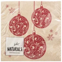 Naturals Servietten - Kugeln 33x33cm