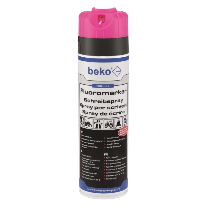 Beko TecLine Fluoromarker Schreibspray 500 ml LEUCHTPINK 294 19 500 (1x) (29419500)