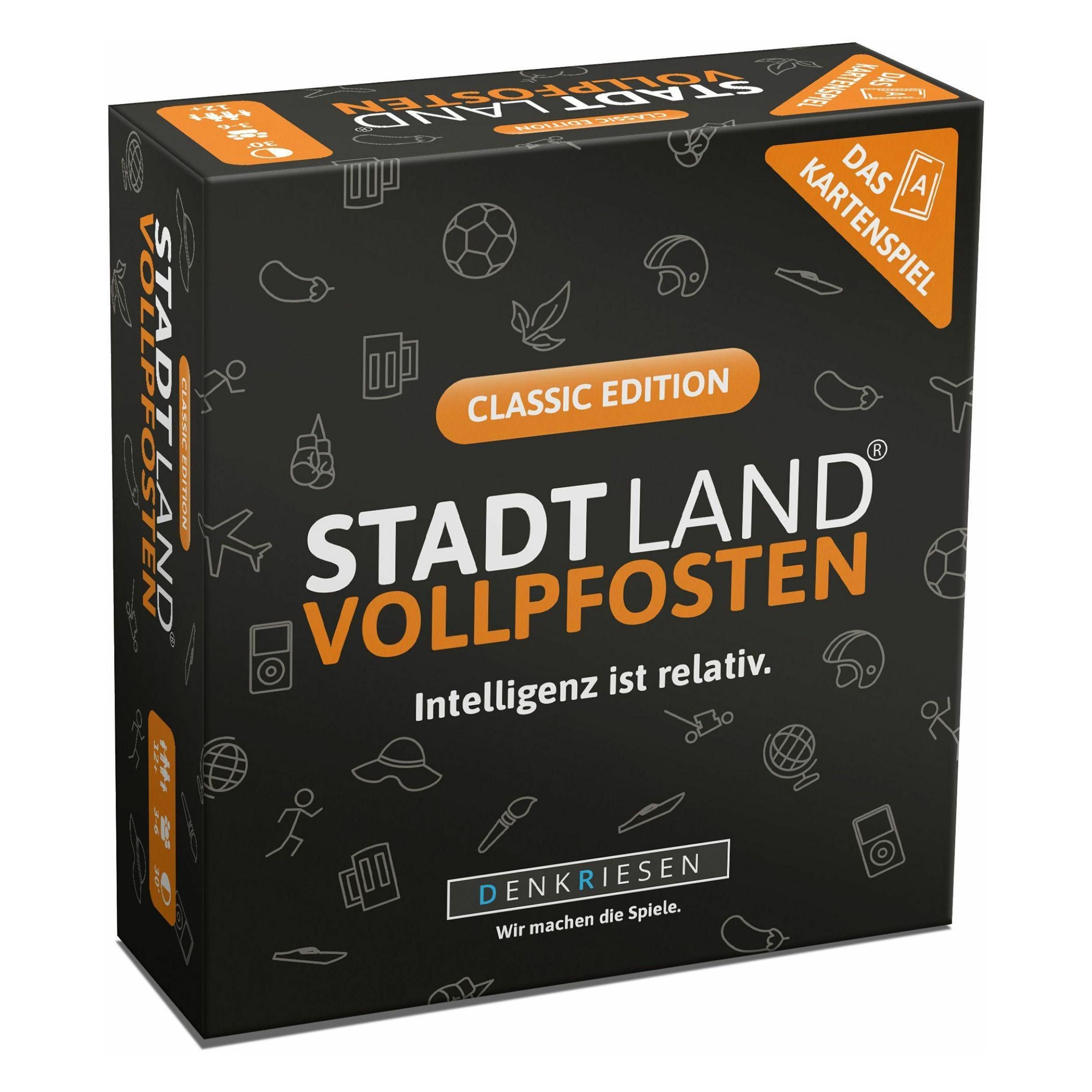 Denkriesen Stadt Land Vollpfosten - Kartenspiel Classic (d) (Deutsch, 3 - 6 Spieler) (SL3001)