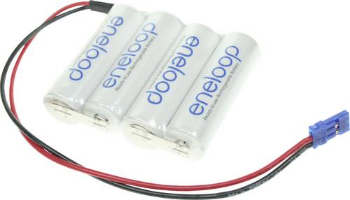 Panasonic eneloop Reihe F1x4 Graupner Akkupack 4x Mignon (AA) Kabel, Stecker NiMH 4.8V 1900 mAh