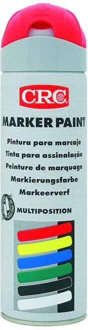 CRC MarkerPaint Marqueur Rouge Fluo 500ml Bombe ; CRC Industries (10155-AA)