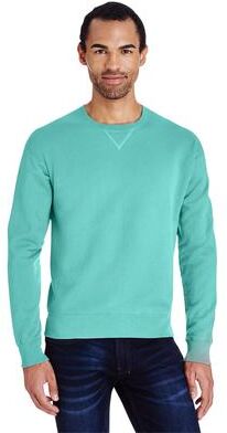ComfortWash by Hanes GDH400 Men's Comfort Wash Fleece Sweatshirt in Mint size Small   Cotton/Polyester Blend