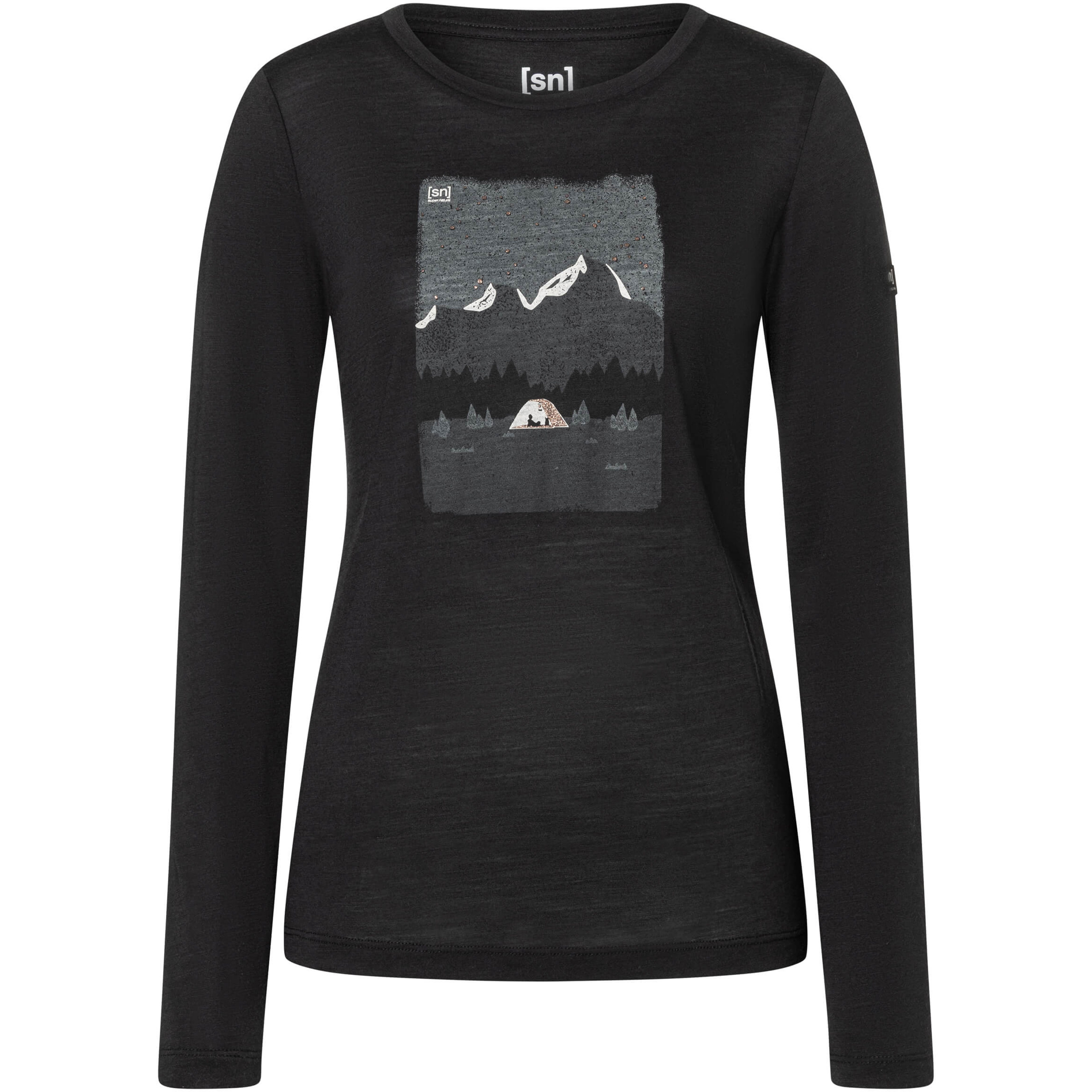 Super.Natural Outdoor Night Damen Longsleeves Merino schwarz Größe M Hautfreundlich Merinowolle