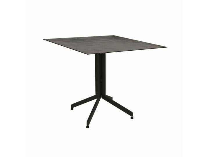 Stern Faro Bistrotisch Aluminium/HPL, Tischplatte quadratisch - Aluminium schwarz matt - HPL Zement klappbar