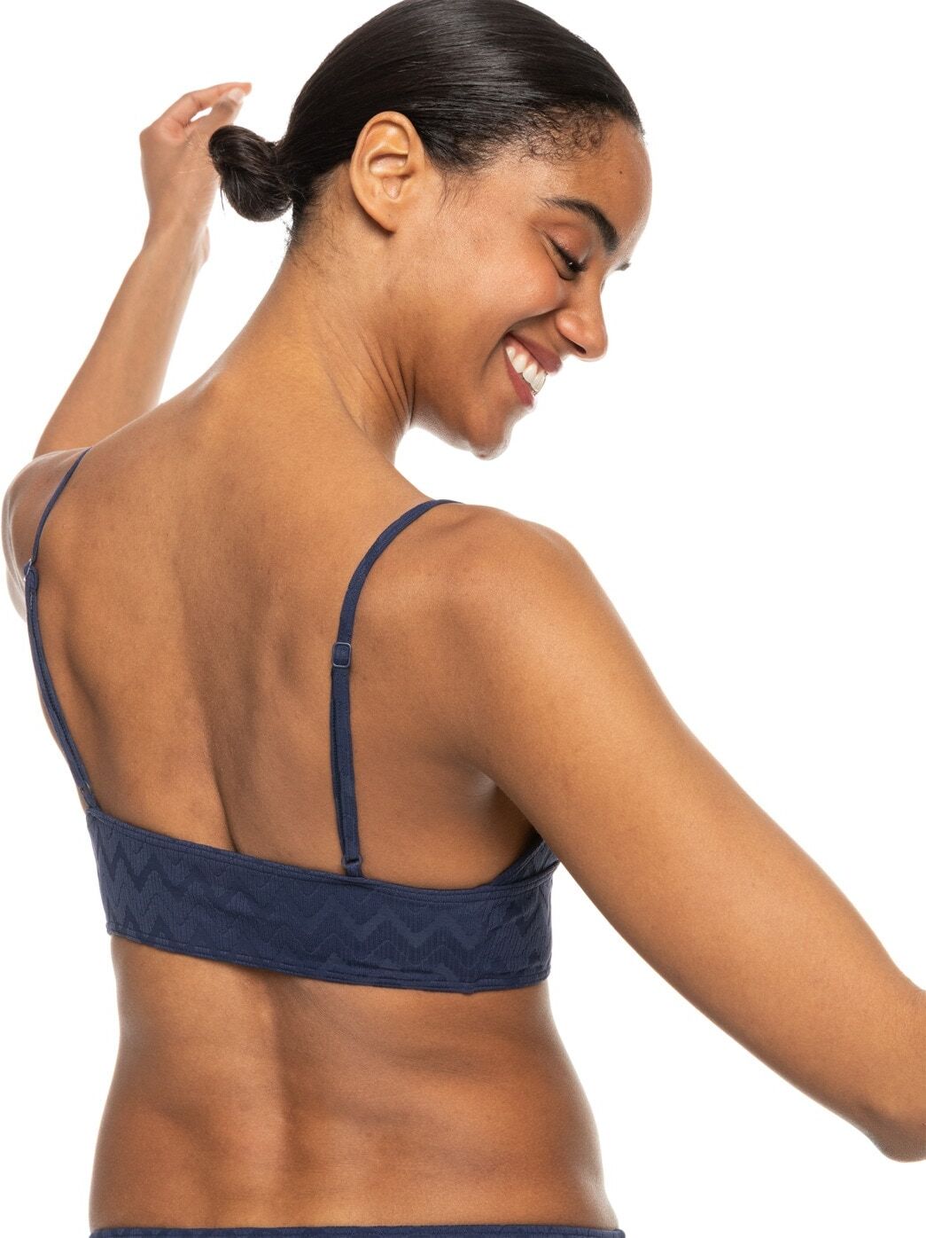 Triangel-Bikini-Top ROXY "Current Coolness", Damen, Gr. XS, blau (naval academy), Obermaterial:91% Nylon, 9% Elasthan., Bikini-Oberteile Triangel-Bikini-Top naval academy XS