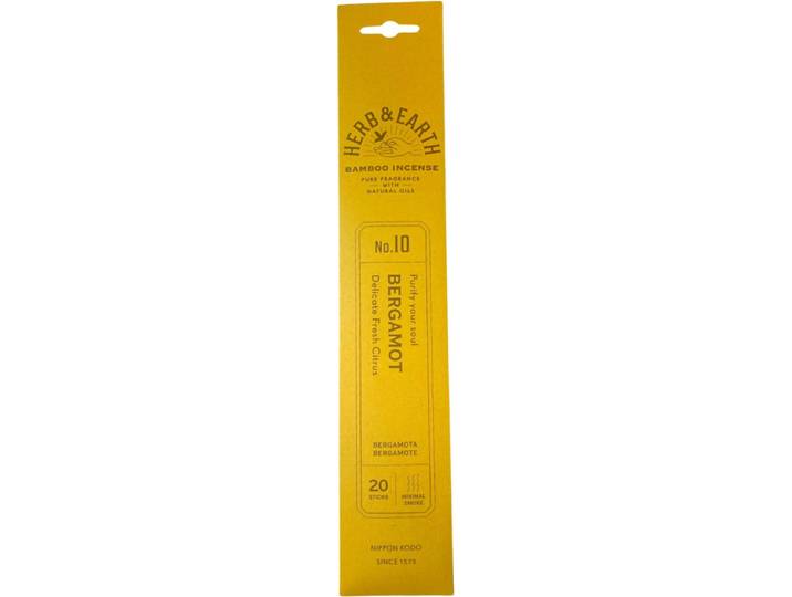 Nippon Kodo - herb en earth - bergamot wierook stokjes - 1 pakje 20 stokjes