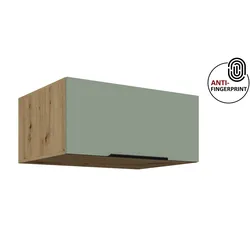 Küchen Aufsatzschrank 80 Küche ARIA Aquamarin matt Küchenzeile Anti Fingerprint