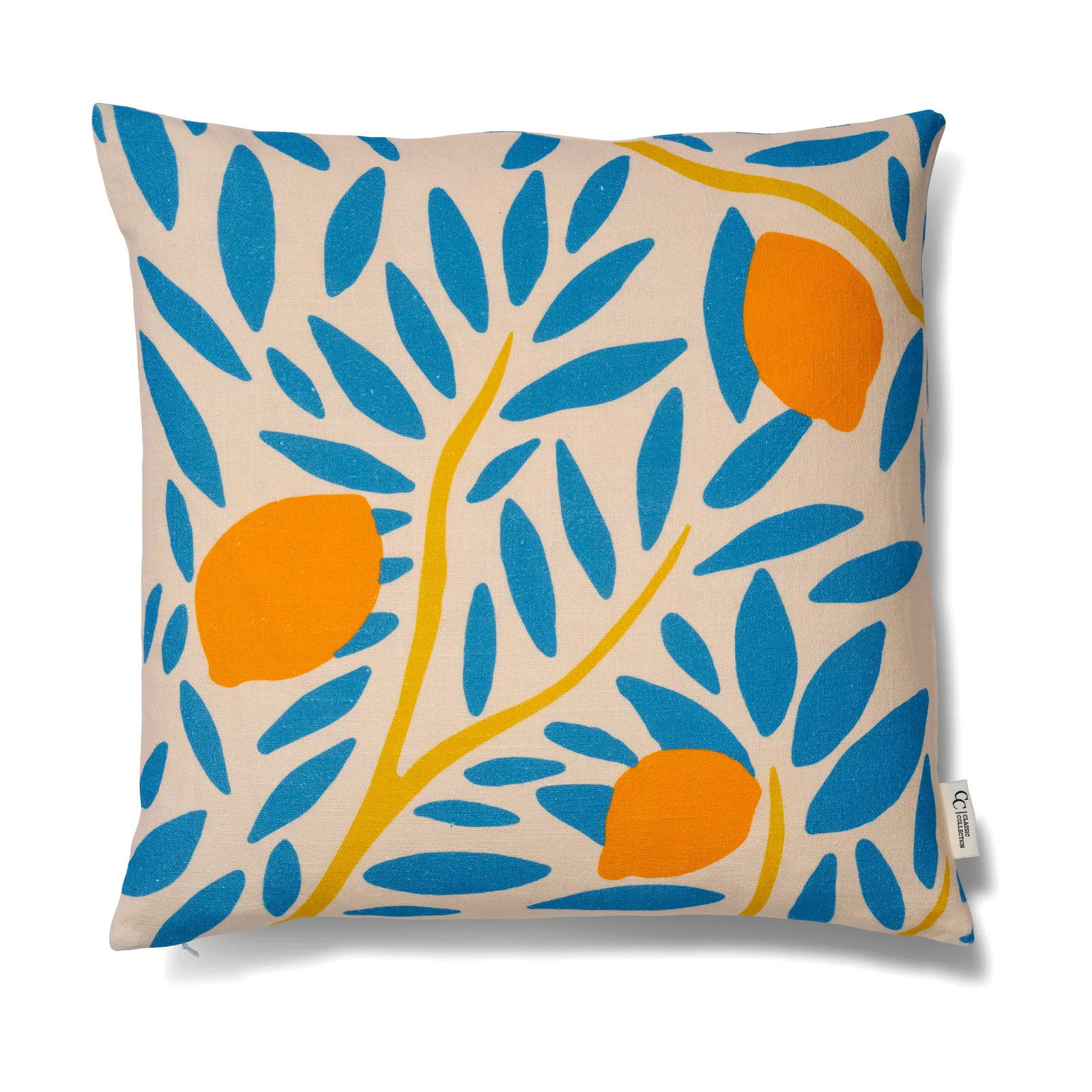 Classic Collection Sunny citrus kussensloop Blauw 50x50 cm