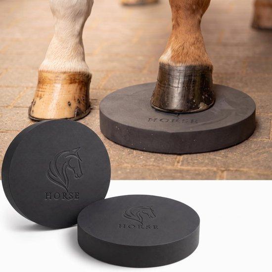 Balance-Pad für Pferde, Trainingskissen für Bodenarbeit und Koordination, Pferdeausstattung. Aus TPE-Schaum mit hoher Dichte für Balancetraining, schwarz (2 Stück)