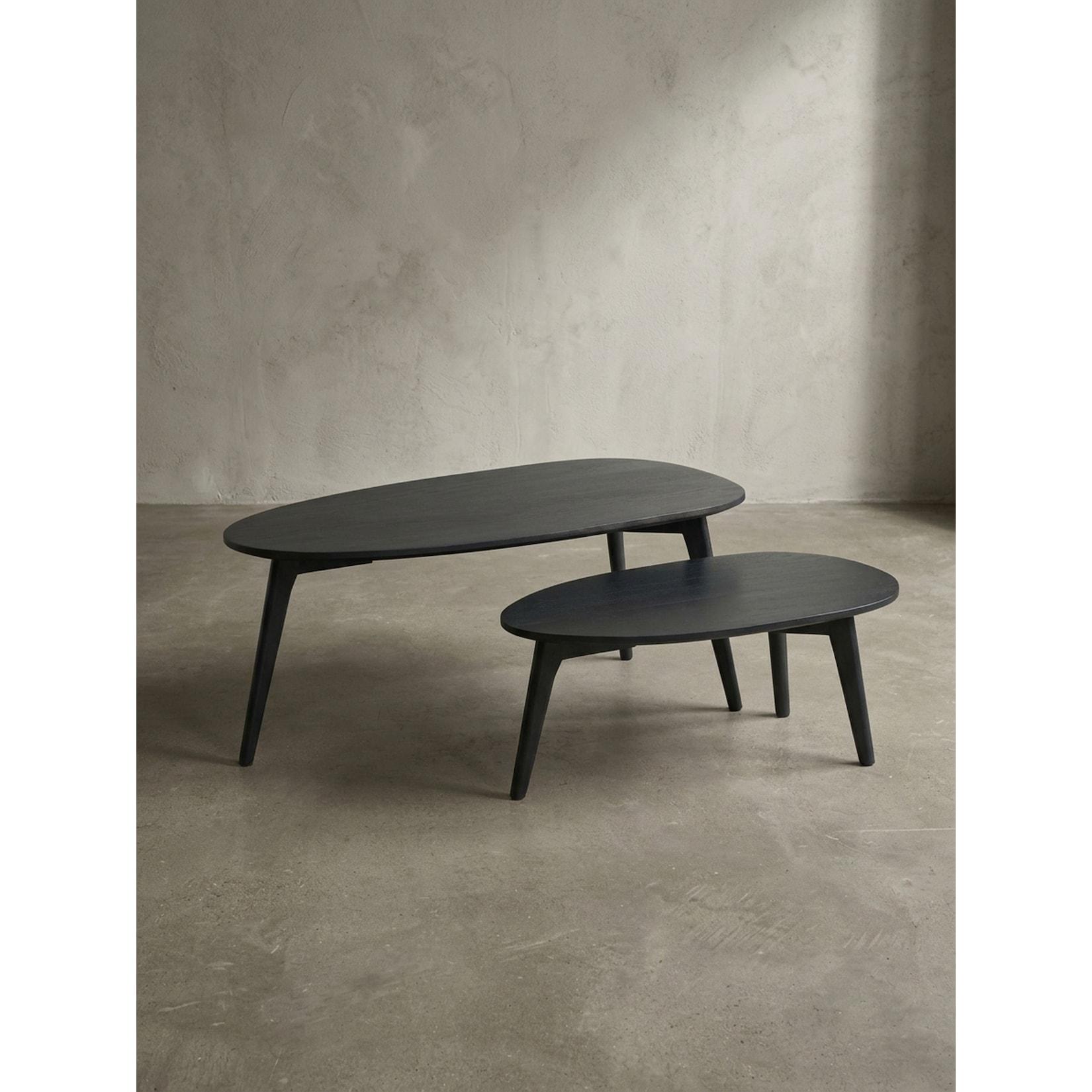 KADIMA DESIGN Retro Couchtische aus Mango Massivholz, 2er Set für stilvollen Wohnbereich