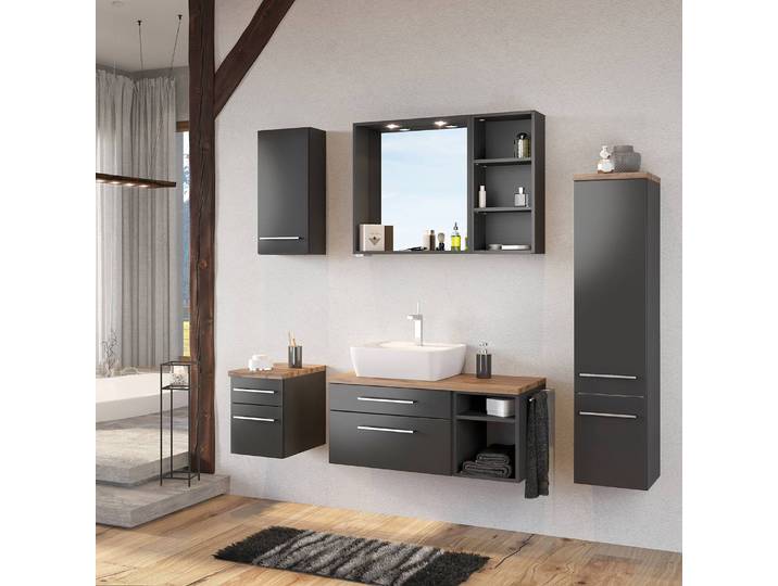 Étagère murale I 30 x 64 x 18cm Gris/Anthracite