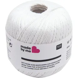 Rico Design Kettgarn, 50 g, Garn + Wolle, Weiss